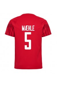 Danmark Joakim Maehle #5 Fotballdrakt Hjemme Klær VM 2022 Korte ermer